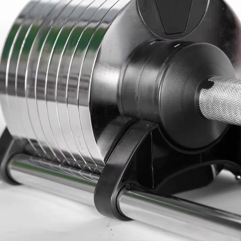 Chrome Adjustable Dumbbell Pair 2Kg(5Lb) or 4Kg(9Lb) Increase Max 45Kg(100Lb) Home Fitness OEM Dumbbells