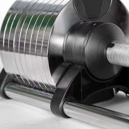 Chrome Adjustable Dumbbell Pair 2Kg(5Lb) or 4Kg(9Lb) Increase Max 45Kg(100Lb) Home Fitness OEM Dumbbells