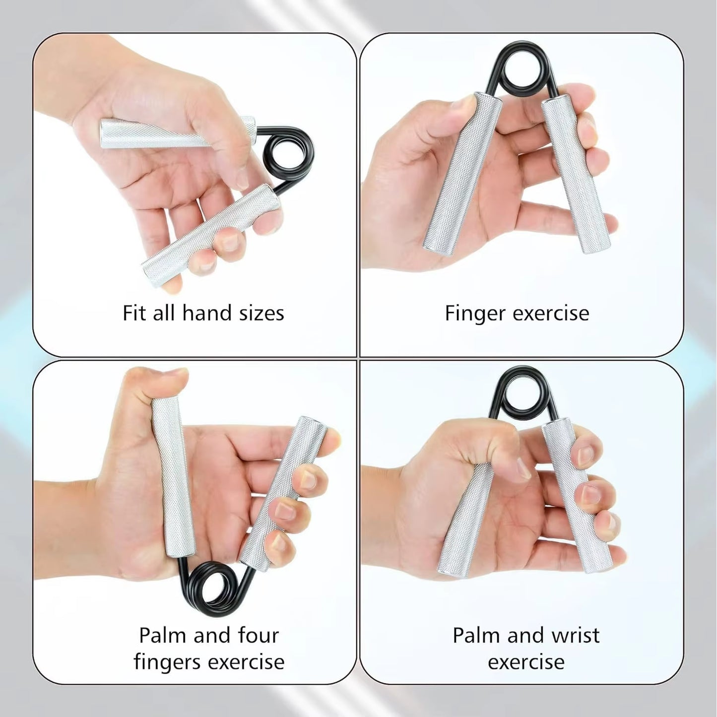 Grip Strength Trainer 50-300Lbs 1PC Fitness Metal Hand Gripper Non-Slip Forearm Muscle Exerciser Hand Rehabilitation Exercising