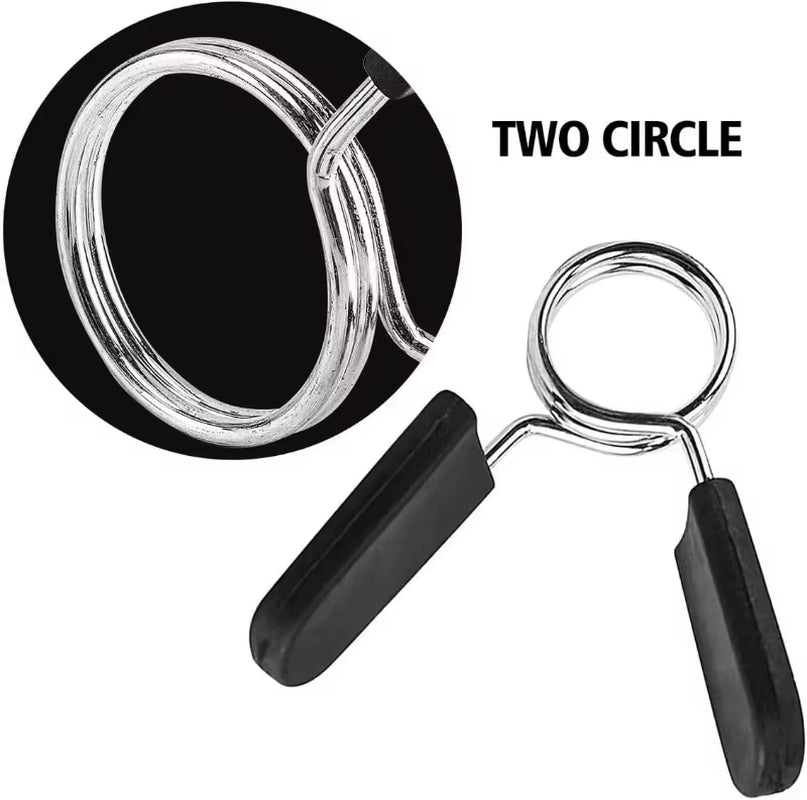 2pcs Barbell Spring Collars (25/28/30mm) – Dumbbell Lock Kit