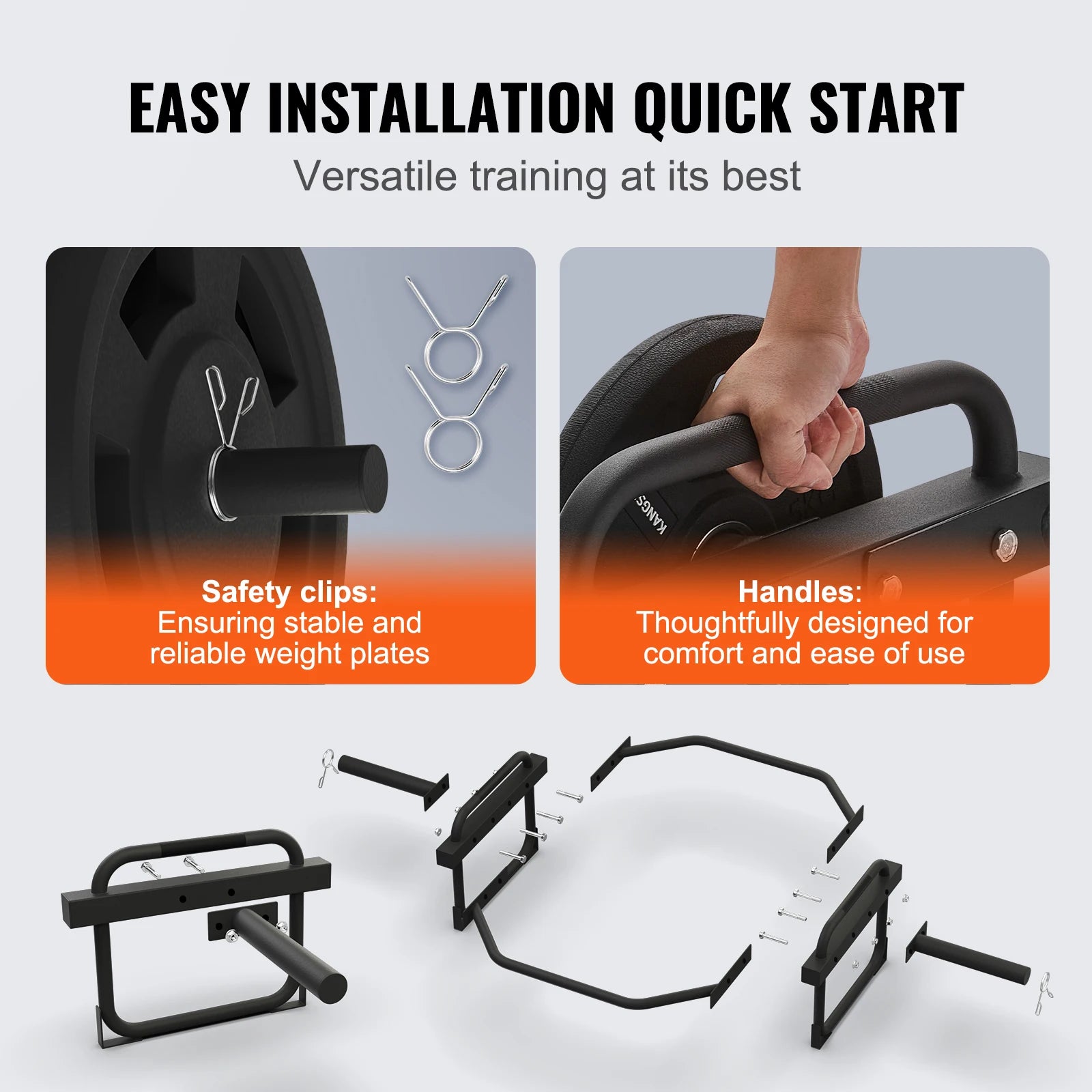 Succebuy Trap Bar Hex Barbell Trap Bar 55.7"Squat Deadlift Barbell 25Mm Diameter Weight Lifting Strength Training Shrug Trap Bar