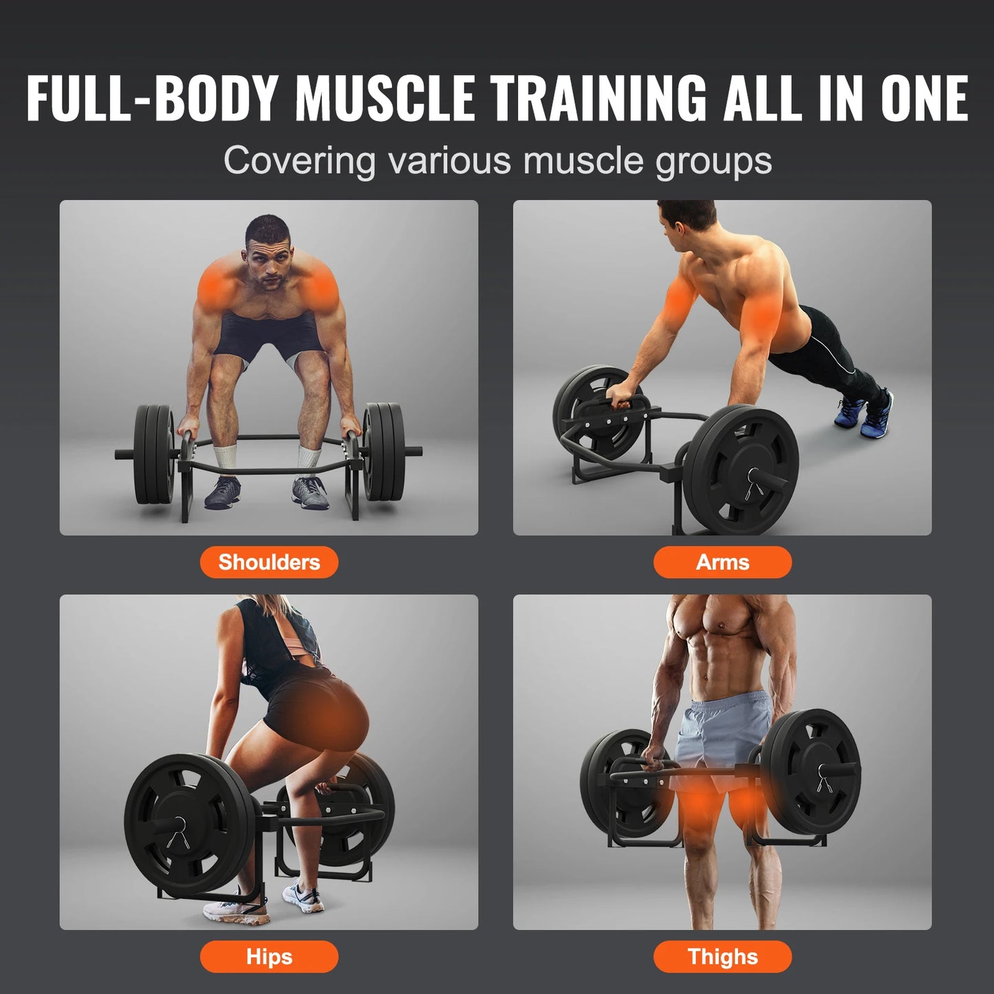 Succebuy Trap Bar Hex Barbell Trap Bar 55.7"Squat Deadlift Barbell 25Mm Diameter Weight Lifting Strength Training Shrug Trap Bar