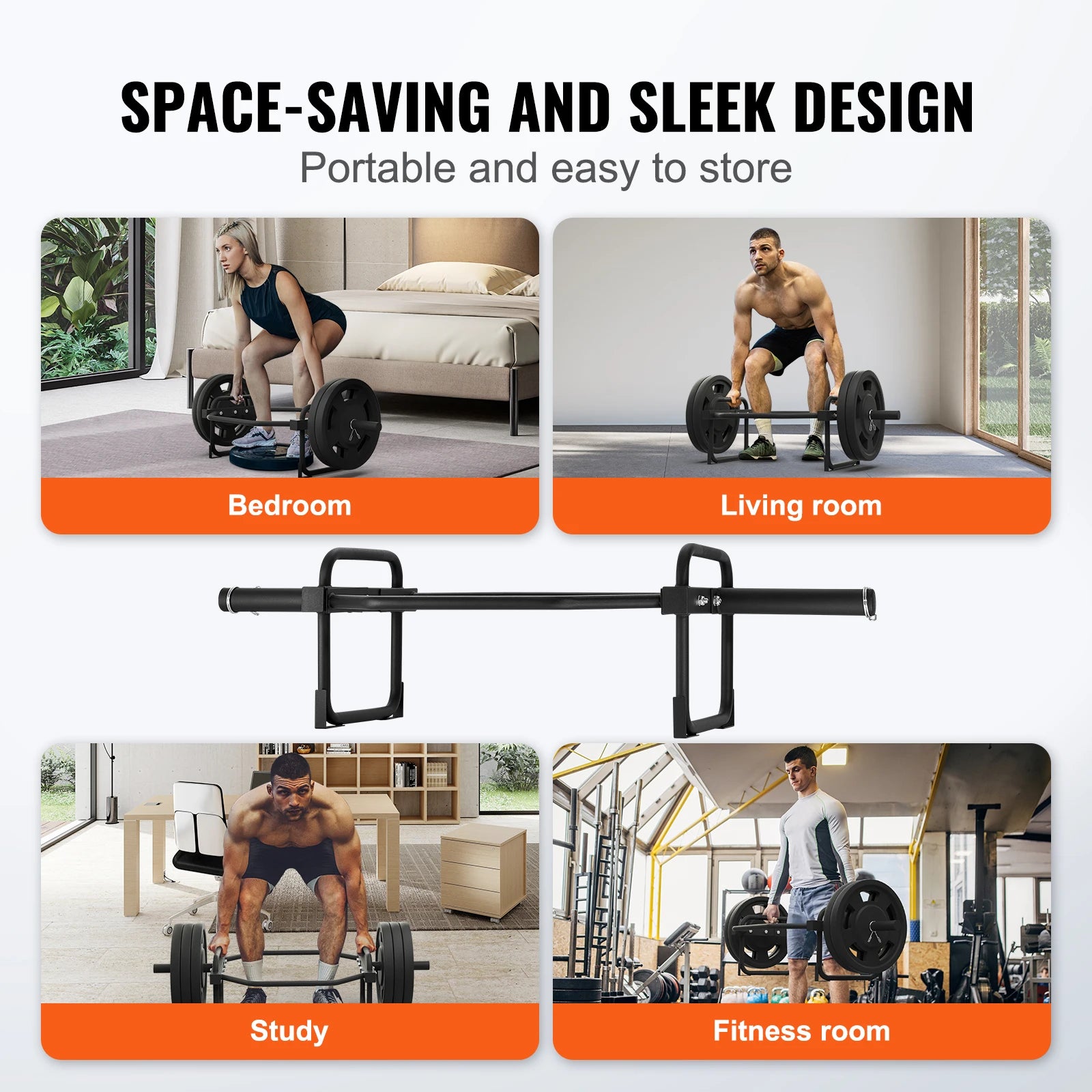 Succebuy Trap Bar Hex Barbell Trap Bar 55.7"Squat Deadlift Barbell 25Mm Diameter Weight Lifting Strength Training Shrug Trap Bar