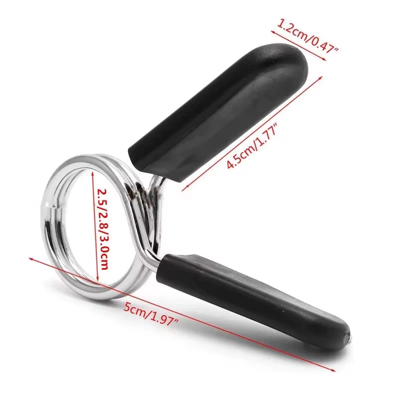 2pcs Barbell Spring Collars (25/28/30mm) – Dumbbell Lock Kit