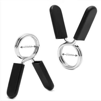 2pcs Barbell Spring Collars (25/28/30mm) – Dumbbell Lock Kit