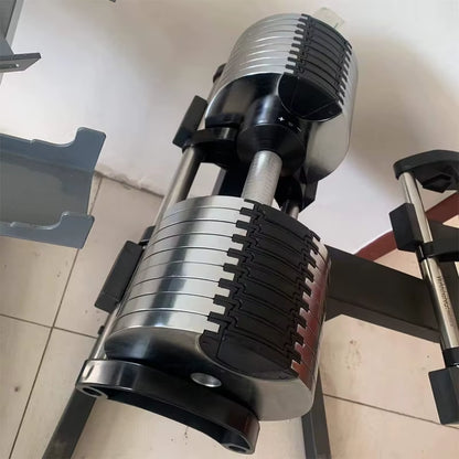 Chrome Adjustable Dumbbell Pair 2Kg(5Lb) or 4Kg(9Lb) Increase Max 45Kg(100Lb) Home Fitness OEM Dumbbells